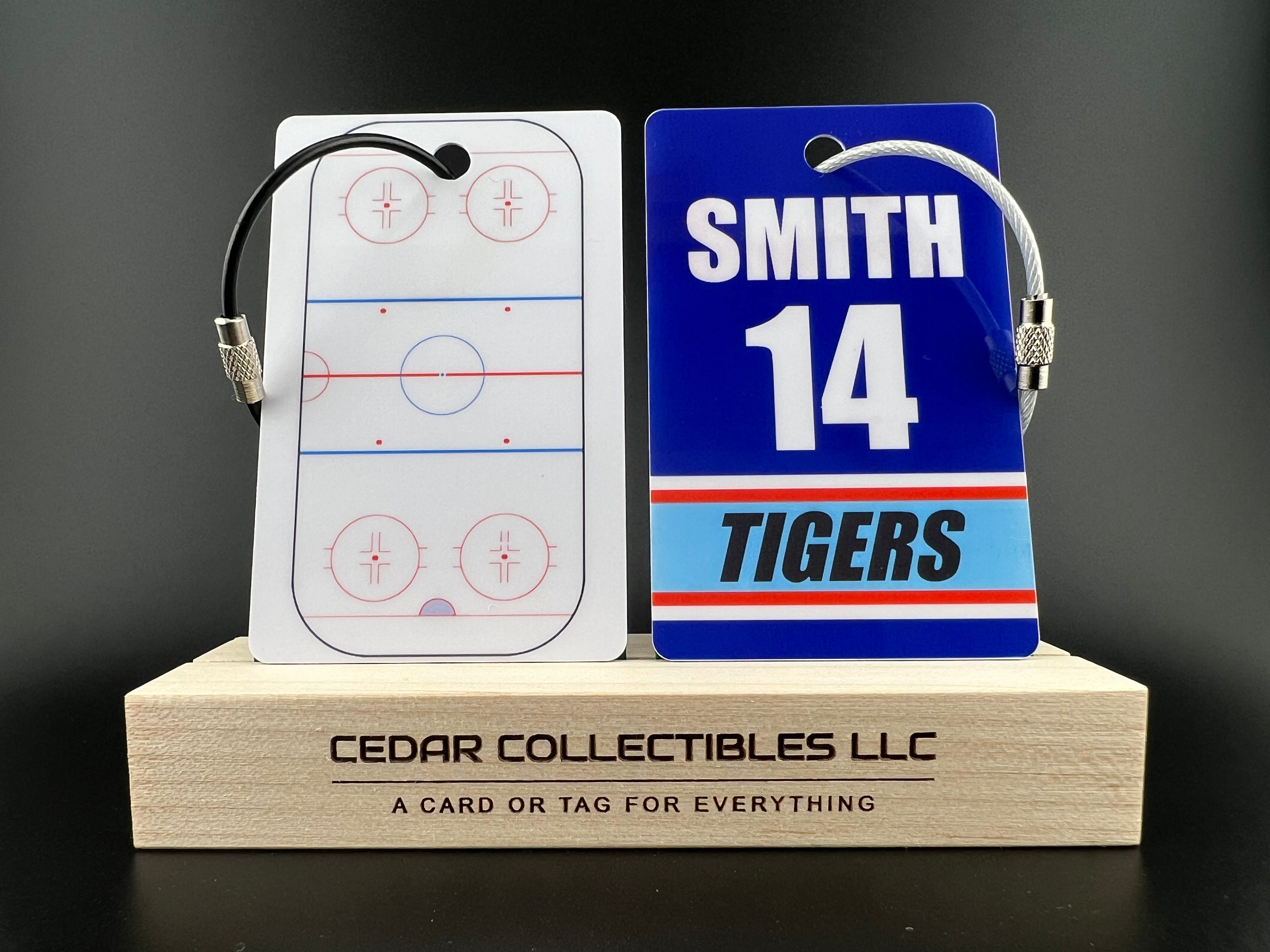 Hockey Bag Tag for Luggage Name Card Team Bag Tag Hockey Rink ID Card