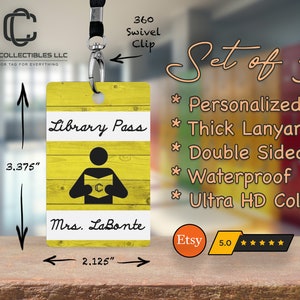 Personalized Teacher Hall Pass Set: Custom Classroom Decor