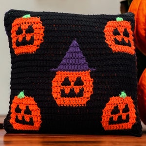 Muster | Farbenfrohes Kürbis-Mosaik-Häkelkissen-Muster