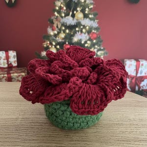 Juego de posavasos de flores a crochet (patrón) / Flores y maceta de crochet con bonitos pétalos (patrón en PDF)