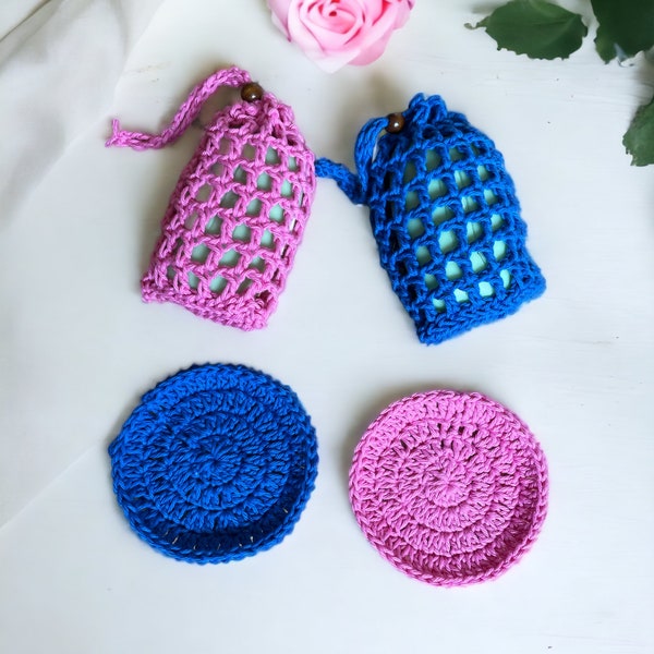 Pattern | Colourful Soap Saver Bag and exfoliating Face Scrubby Pattern