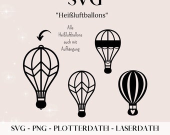 Hot air balloon laser file/svg