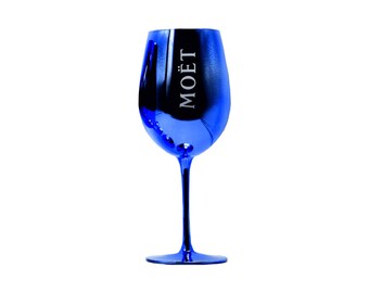 Moet Chandon Glas Blau Imperial Chamgagner Limited Ibiza Edition NEU 1 Stück