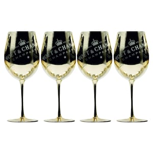 Moet Chandon glasses in GOLD Imperial Champagne Limited Ibiza Edition