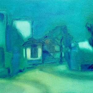 Irpin Etüde. Ölmalerei auf Karton 20 x 25 cm. Skizze. Pastellfarben. Ukrainischen Künstlers.