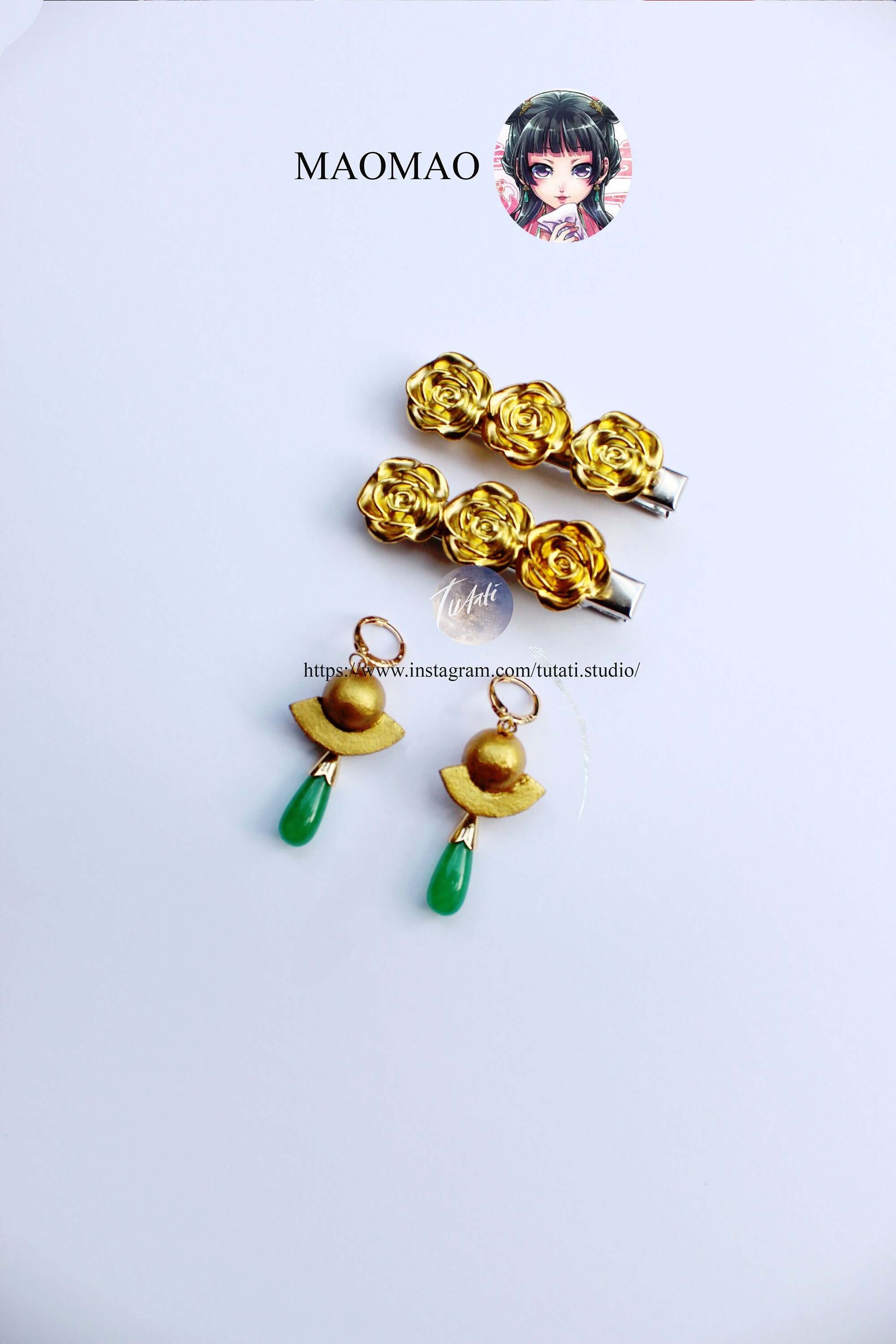 Maomao Cosplay Earrings & Hair Clips - the Apothecary Diaries - Etsy