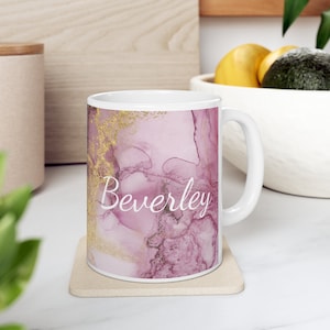 purple  Marble Mug, Personalised Mug, Custom Name Cup, Coffee Tea Cup Gift For Her, Valentines Gift For Her Him, Sister Mum Birthday Gift