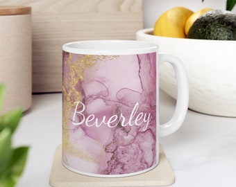 purple  Marble Mug, Personalised Mug, Custom Name Cup, Coffee Tea Cup Gift For Her, Valentines Gift For Her Him, Sister Mum Birthday Gift