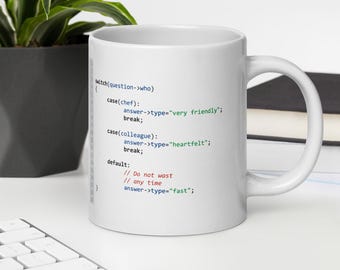 Funny Computer Scientist Mug, Programmer Coffee Mug, IT Nerd Gift for Code Developers, Funny Sayings Mug, C++ Code, Philosophical