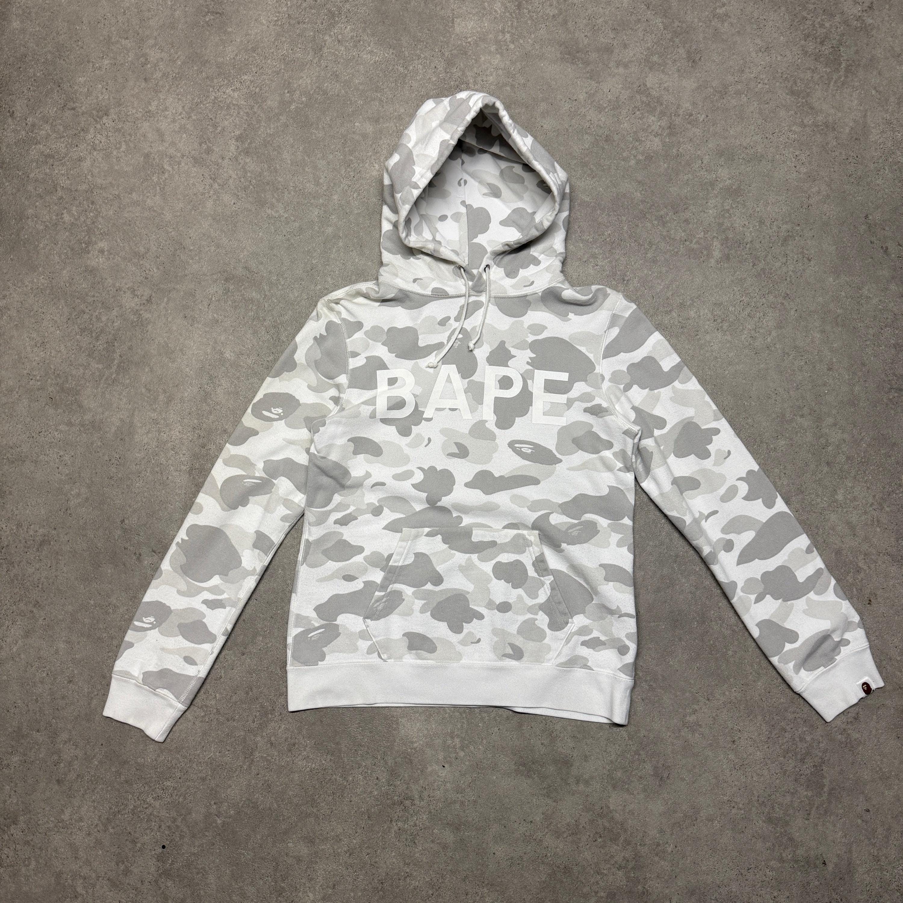 Bape white camo hoodie 2025