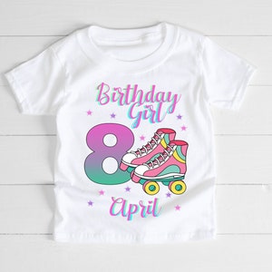 Personalized roller skate birthday party t shirt, roller skates birthday shirt, skating lover birthday, roller birthday girl