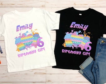 Pop it birthday t-shirt, pop it fidget toy t-shirt design