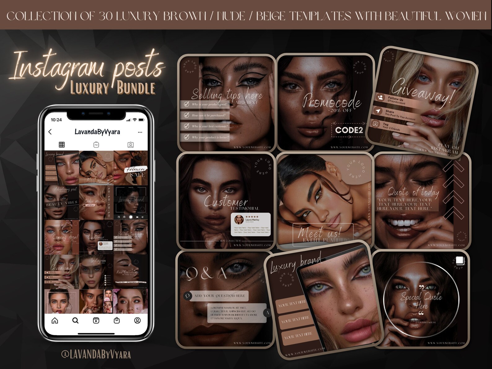 CANVA Social Media Instagram Posts Bundle of Templates & - Etsy