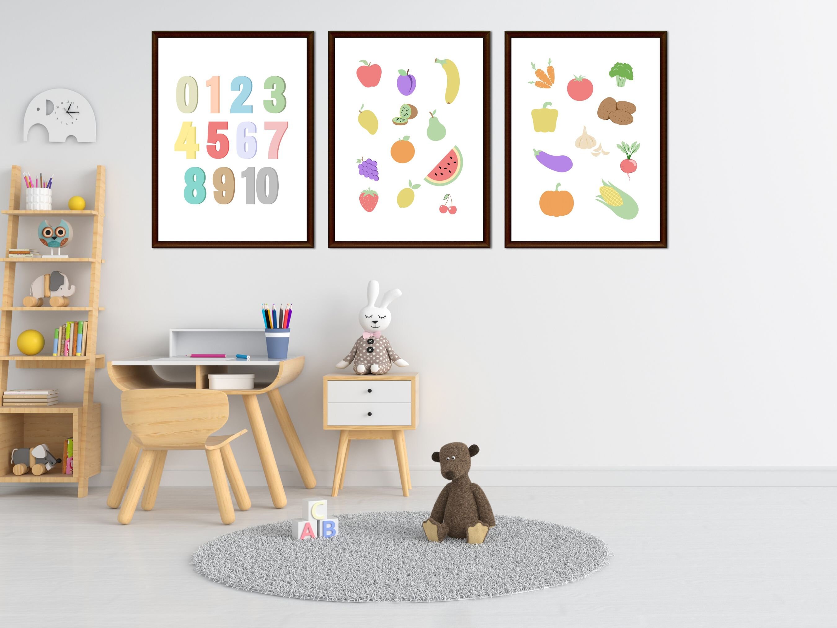 Printable Preschool Posters Bundle Educational Wall Art for - Etsy