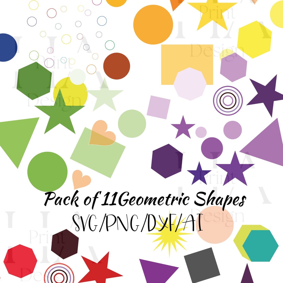 Geometric Shapes,svg File, Transparent PNG , Vector Illustration ,craft