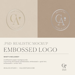 Mockup realistico di stampa tipografica / Effetti di stampa / Logo in rilievo / Effetto Rilievo