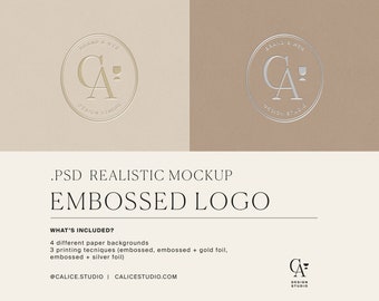 Realistic Letterpress mockup | Printing Effects | Embossed logo | Effetto Rilievo