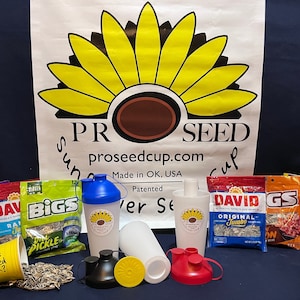ProSeed® Sunflower Seed Cup with Seed Storage & Shell Disposal in One Cup patented. Also works with pistachios. Seeds are not included. image 5