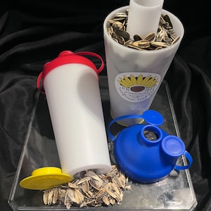 ProSeed® Sunflower Seed Cup with Seed Storage & Shell Disposal in One Cup patented. Also works with pistachios. Seeds are not included. image 1