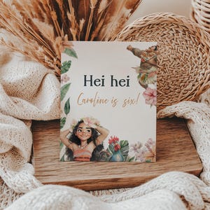 Moana Table Sign 8x10 ”  | Moana Tropical  Birthday Editable Sign | Moana Party Sign | Instant Download| Editable