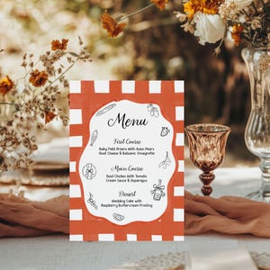 Wavy Menu Editable Template  | Watercolor hand drawn Menu | Wedding Rustic  Menu  | Whimsical Menu | Boho Summer MENU |Editable