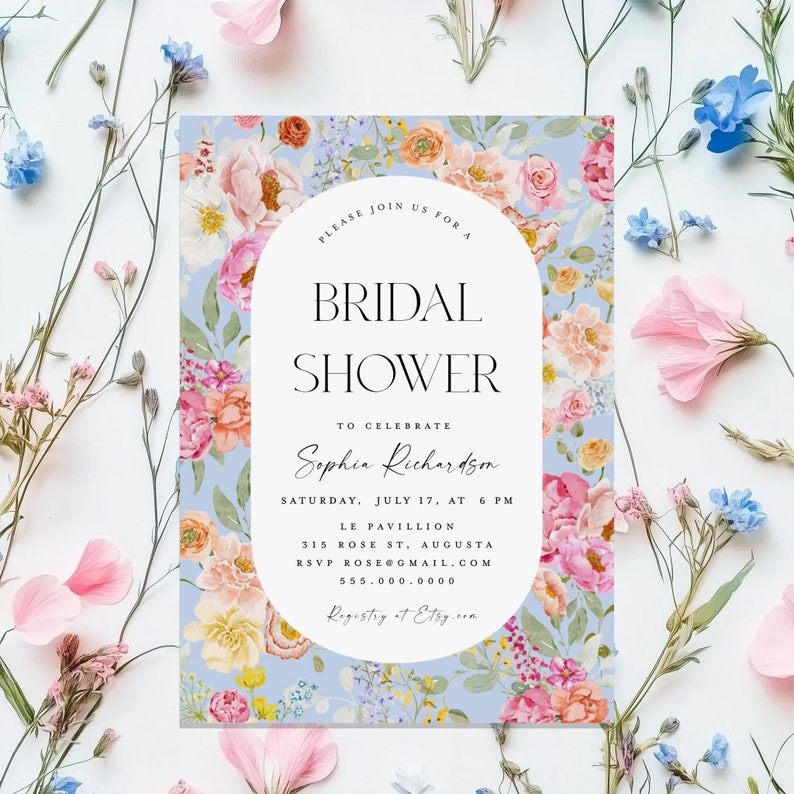 Summer Bridal Shower Invitation Template