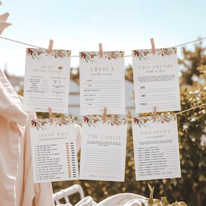 Baby in bloom baby shower bundle games  | Wildflowers baby shower games SET| 15 Floral Games bundle |  Editable  | Instant Download