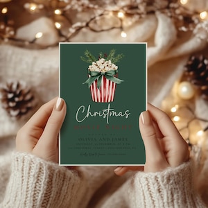 Christmas Movie Night Invitation | Movie Night Invite | Christmas movie Marathon | Christmas Pajama Party| Editable | Instant Download