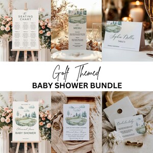 Golf baby shower Bundle  | Golfing Theme | Golf couples baby shower Bundle | Let's Par-tee Bundle  | Editable  |  Instant Download