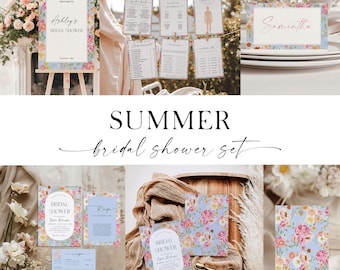 Floral Bridal Shower Set: Garden Oasis, 10 Games (Instant Download)
