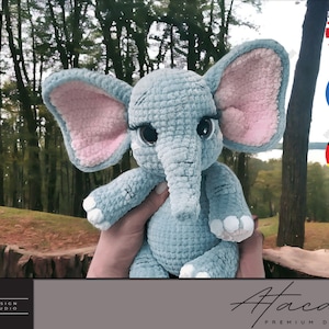 Adorable modèle Amigurumi éléphant au crochet Guide PDF facile à suivre 265 image 1