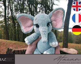 Adorable modèle Amigurumi éléphant au crochet - Guide PDF facile à suivre 265