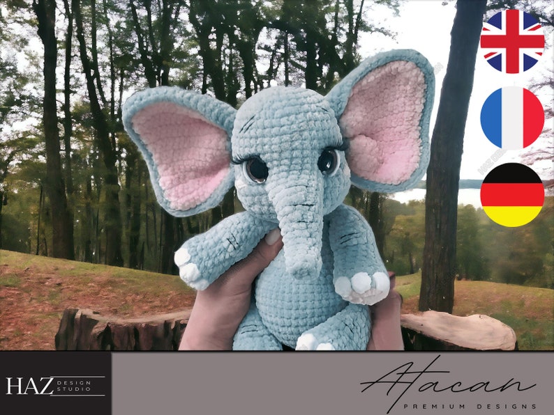 Adorable modèle Amigurumi éléphant au crochet Guide PDF facile à suivre 265 image 1