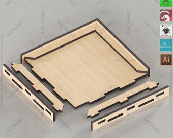 Laser Cut Frame Template Bundle | 10 Sizes Included | Square & Rectangle Photo Frame Plans,Picture Frame Template Set for Laser Cutting 452