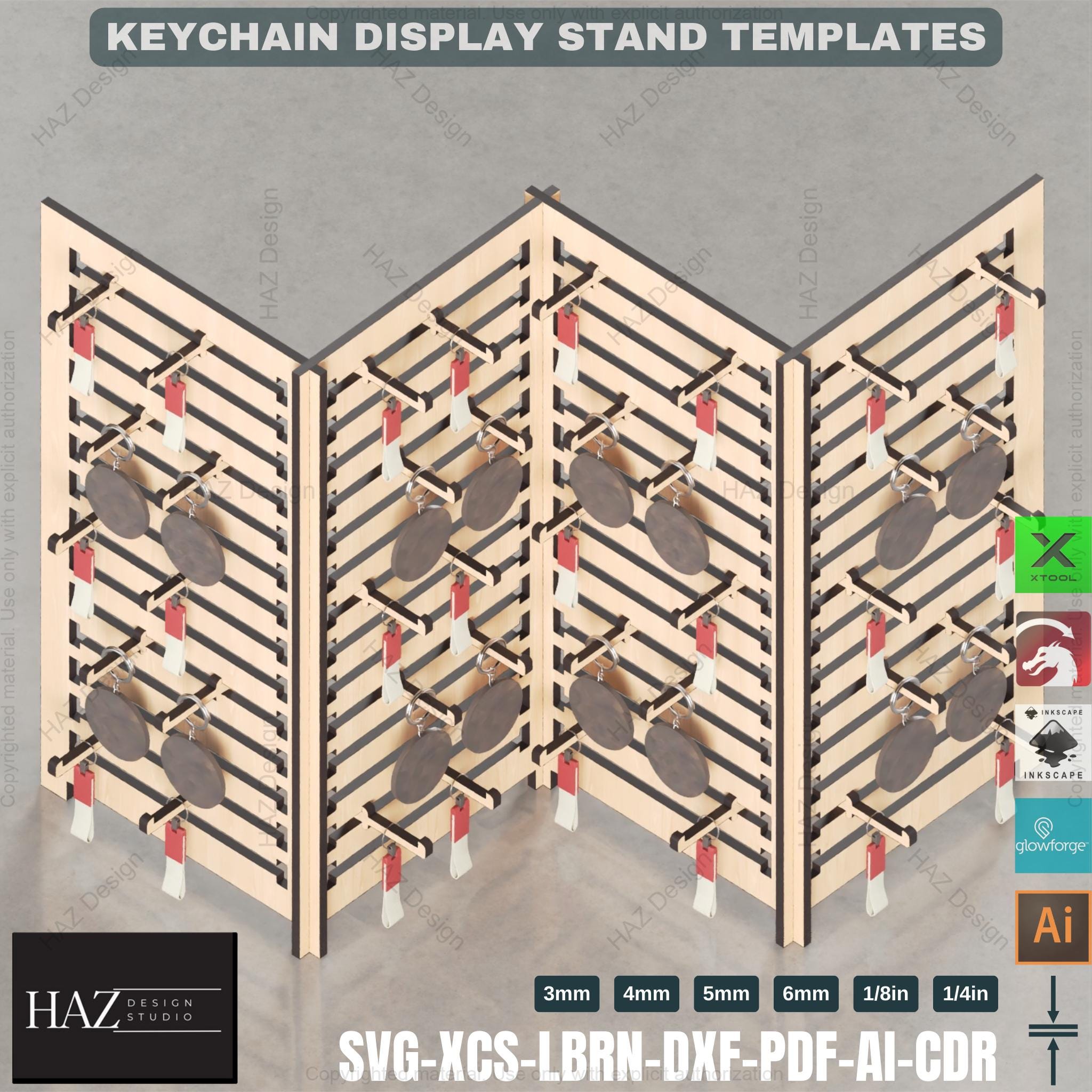 Modular Keychain Keychain Display Stand, Modular Keychain Display Stand,organizer,laser ...