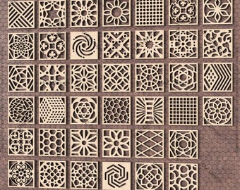 Ultimate 120 Geometric Patterns Collection for Laser Cutting Projects, Symmetrical Design Templates Craft Bundle 460