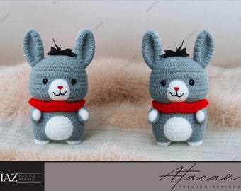 Mini Donkey Amigurumi haakpatroon PDF - Gemakkelijk te volgen stapsgewijze handleiding voor beginners en gevorderden - Schattig knuffeldier speelgoed 304