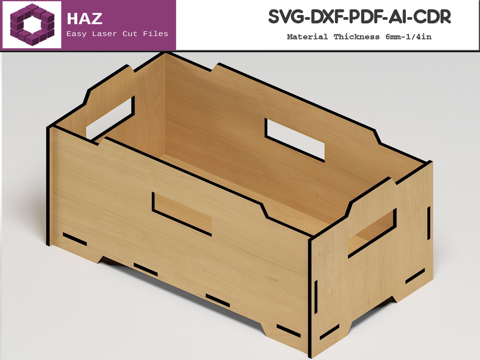 Stacking Box Set / Laser Cut Storage Boxes / SVG DXF CDR Ai Files 006 ...