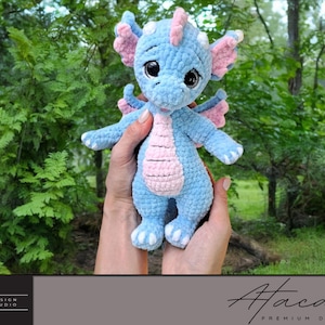 Easy Crochet Dragon Beginner Amigurumi Guide - Fantasy Creature Plushie PDF Pattern 291