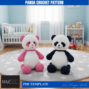 Handmade Crochet Panda Pattern - PDF Amigurumi Tutorial for Crafting a Plush Bear 279