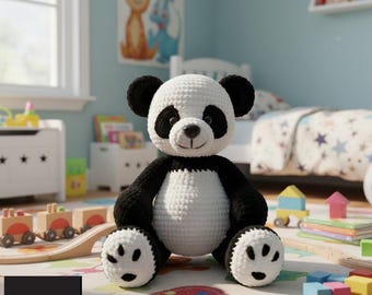 Panda Amigurumi Crochet Pattern - Cute Panda Bear PDF Tutorial - DIY Crochet Panda Guide 237