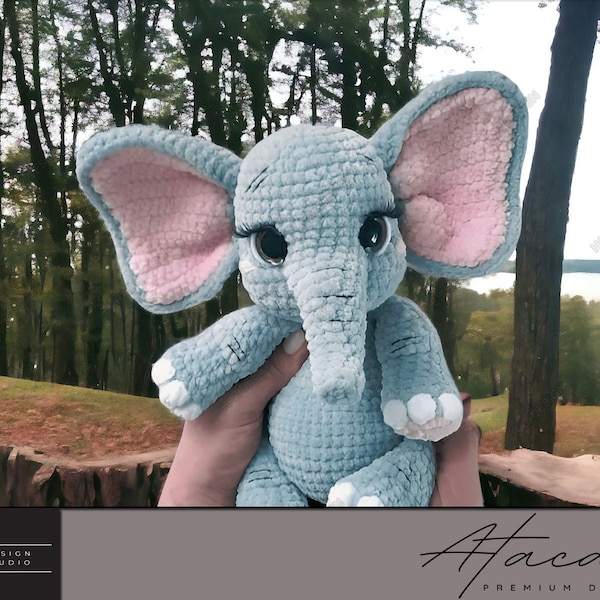 Adorable Patrón Amigurumi Elefante De Ganchillo - Guía PDF Fácil De Seguir 265