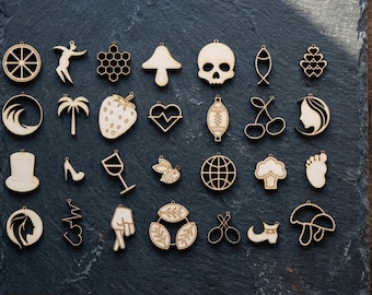 60 Wooden Earring Laser Cut Files SVG Bundle Jewelry Templates Plywood Jewelry Shapes