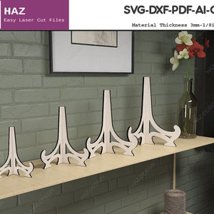 Easel Stands Plate Holders / Dish Display Stand / Easels For Display SVG DXF CDR Ai 074