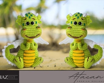 Patrón Mini Dragón Amigurumi Crochet - Criatura Mágica PDF Tutorial 284