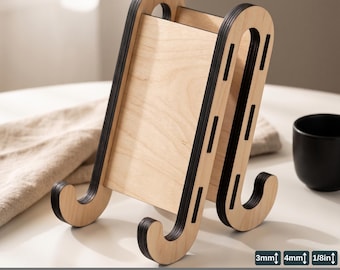 Phone Display Stand SVG, Tablet Holder, DIY Frame Holder Design, Laser Cut Template,