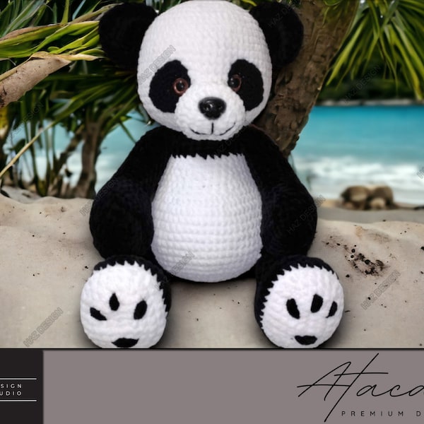 Patron panda au crochet Amigurumi - Tutoriel PDF mignon avec un panda - Guide DIY du panda au crochet 237
