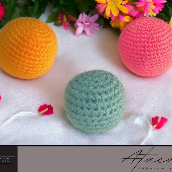 Handmade Amigurumi Crochet Balls Pattern - Digital PDF, Colorful Textured Toy Spheres, Easy to Follow Crochet Guide 260