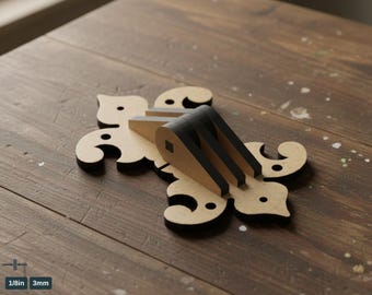 Wood Box and Hinge Svg Files / Jewellery Boxes / Laser Cut Hinges Template SVG DXF Ai CDR 091