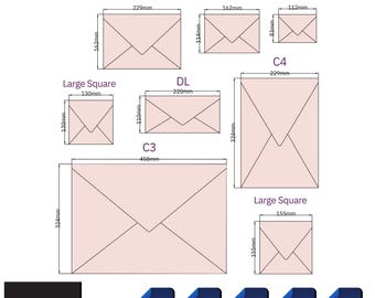 Elegant Euro Flap Envelope Templates - Perfect for Weddings & Events – Instant Download! 344
